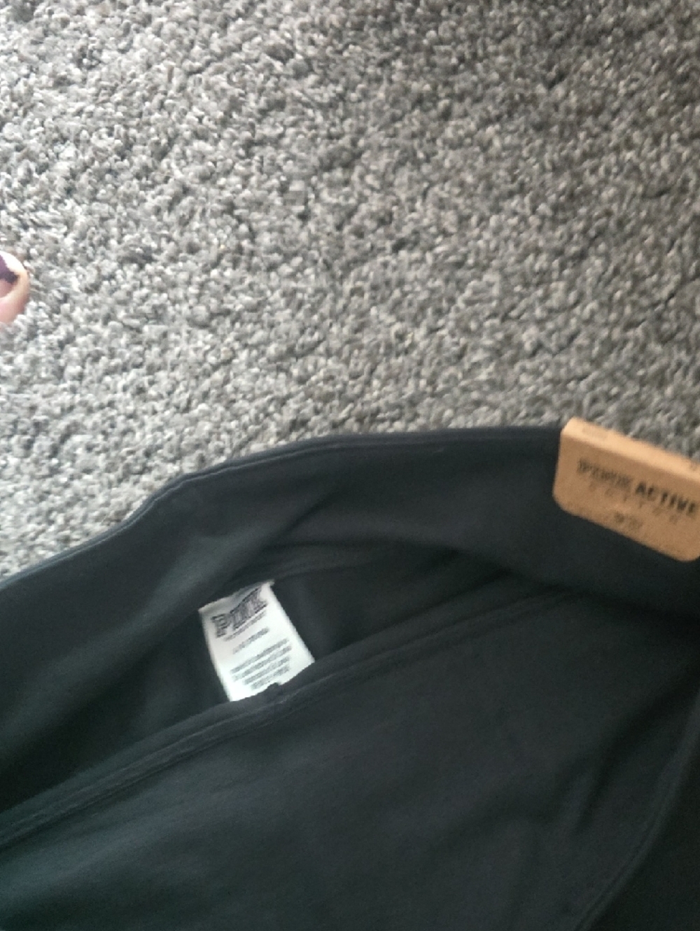 PINK Victoria's Secret Active Black High Waist Leggings Regular Length - Picture 3 of 3
